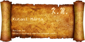 Kutasi Márta névjegykártya